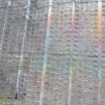 From far away, this waving wall looked solid