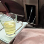 oh this? just some hot tea and warm slippers while riding first class!